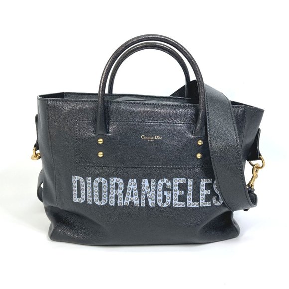 Christian Dior DIORANGELS Shoulder Bag with Logo Studs, Leather Tote Bag, Unisex - Picture 1 of 10